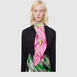 Foulard en soie à imprimé Ken Scott