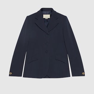 Taillierter Blazer aus Viskose-Cady