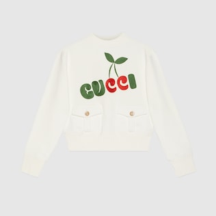 Gucci cherry print cotton sweatshirt