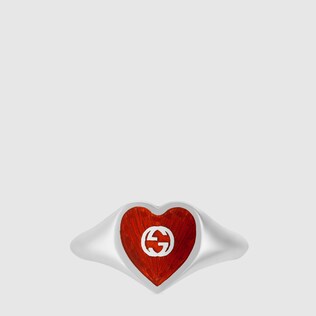 Gucci Heart ring with Interlocking G