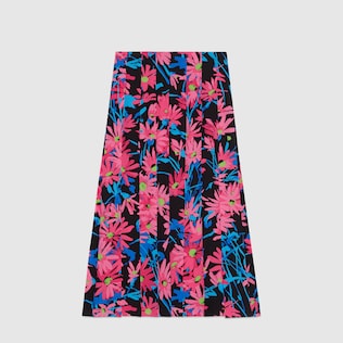 Falda de seda con estampado de Ken Scott
