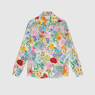 Camicia in seta con stampa Ken Scott