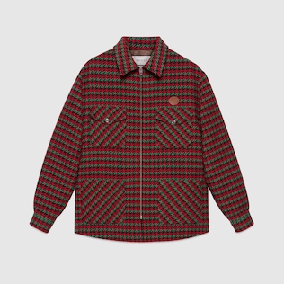 Camisa lana con cremallera príncipe de Gales