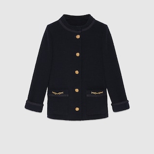 Tweed crêpe jacket