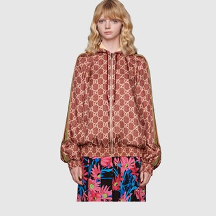 GG Supreme print silk jacket
