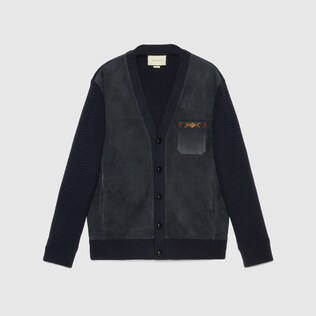 Wool cardigan with Horsebit