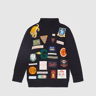 Maglione in cotone con patch