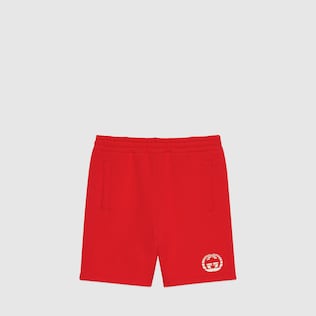 Short pour enfant en coton à imprimé disque GG