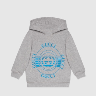 儿童Gucci唱片印花卫衣