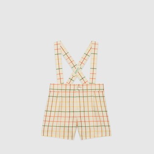 Baby check wool overall