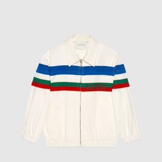 Veste pour enfant en coton avec bande Gucci