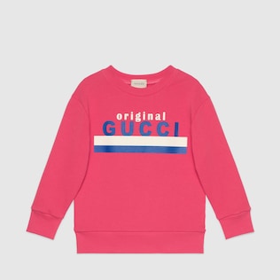 Kinderpullover mit „Original Gucci“-Print