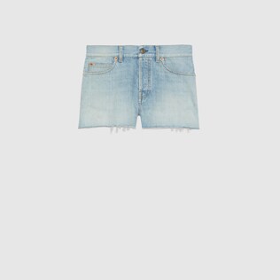 Short en jean biologique Doraemon x Gucci