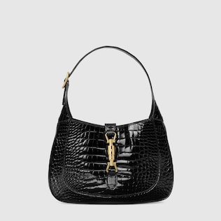 Kleine Jackie 1961 Schultertasche aus Krokodil