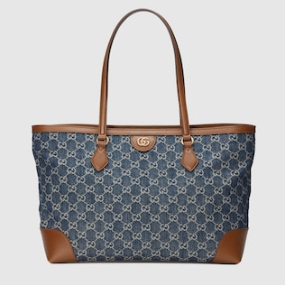 GG Denim系列Ophidia系列中号GG托特包