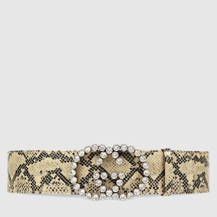 Wide python belt with crystal GG