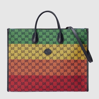 Borsa shopping GG Multicolor misura grande