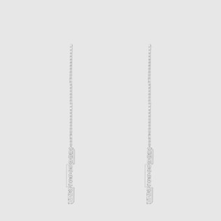 Gucci Link to Love Kettenohrringe mit „Gucci“ Stabanhänger