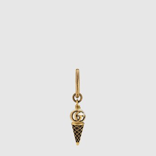 Double G ice cream drop hoop earring