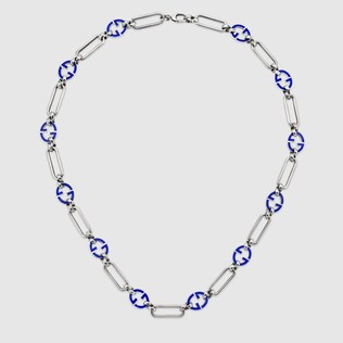 Collier avec détail GG en émail