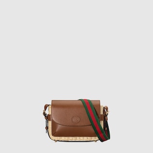 Bolso cruzado de mimbre pequeño