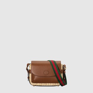 Small wicker messenger bag