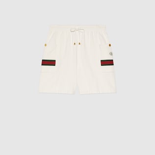 Jersey jogging shorts with Web