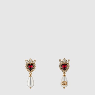 Crystal heart earrings