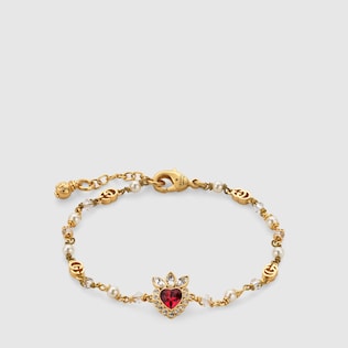 Bracelet cœur en cristaux