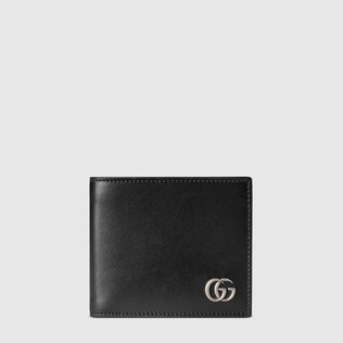 Portefeuille à rabat en cuir GG Marmont