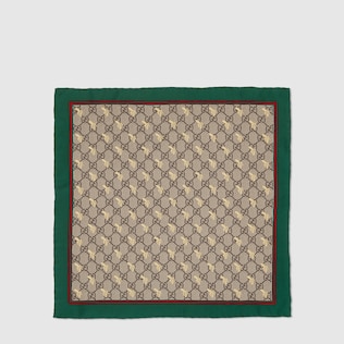 GG print silk pocket square