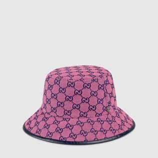 GG Multicolour canvas fedora