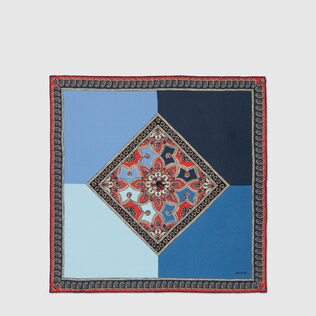 Carré de soie pour pochette à imprimé paisley