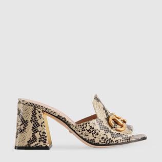 Women's python print sandal