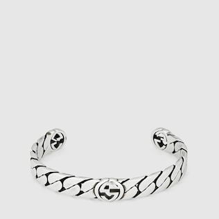 Bracelet large avec détail GG