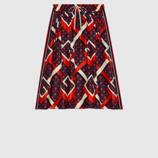G dot labyrinth print skirt