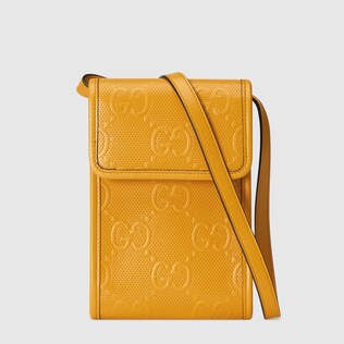 Mini-Tasche aus geprägtem GG Leder