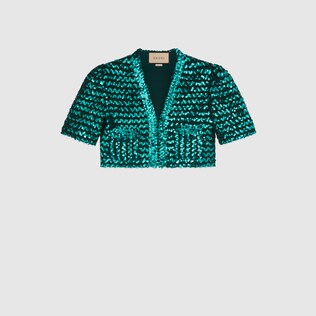 Lamé and sequin jacket