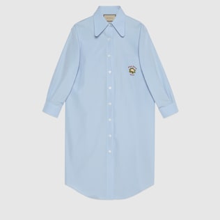 Cauliflower embroidery longline shirt