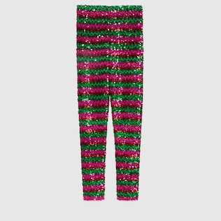 Lamé and sequin trousers