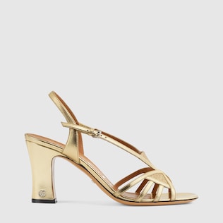 Women's sandal with mini Double G