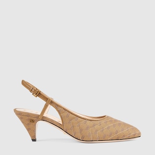 Women's sling back with mini Double G