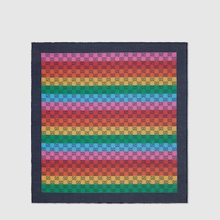 Sciarpa in cotone GG Multicolor