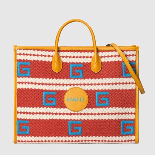 Hawaii striped tote bag