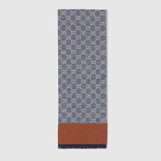 GG cotton jacquard stole