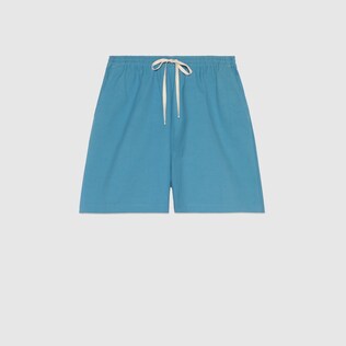 Shorts aus Canvas mit Tier-Stickerei von Freya Hartas