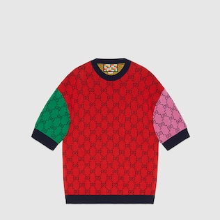 Maglione a maniche corte GG Multicolor