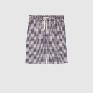Shorts mit Mini-Karo und Gucci Blumenkohl