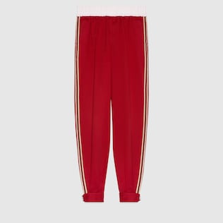 Military cotton drill trousers with buckles