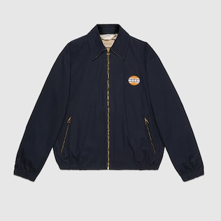 Cotton nylon zip jacket